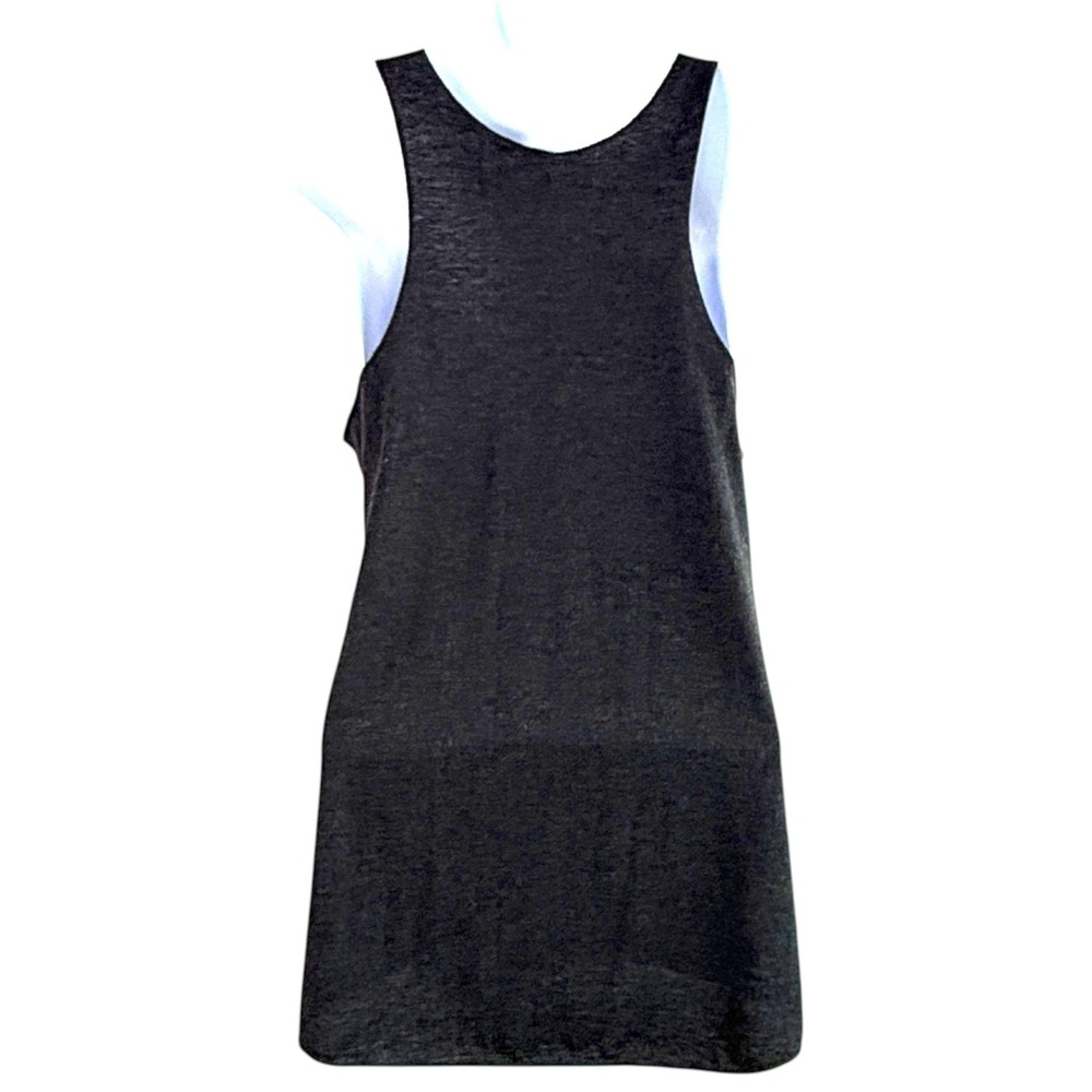Natural Life Womens Tank Top Sz L Charcoal Gray Graphic Boho Festival Beach - Picture 4 of 8